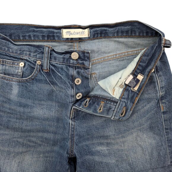Madewell Cutoff Jean Shorts Womens Blue 100% Cotton Button Fly Denim Size 26 - Picture 3 of 10